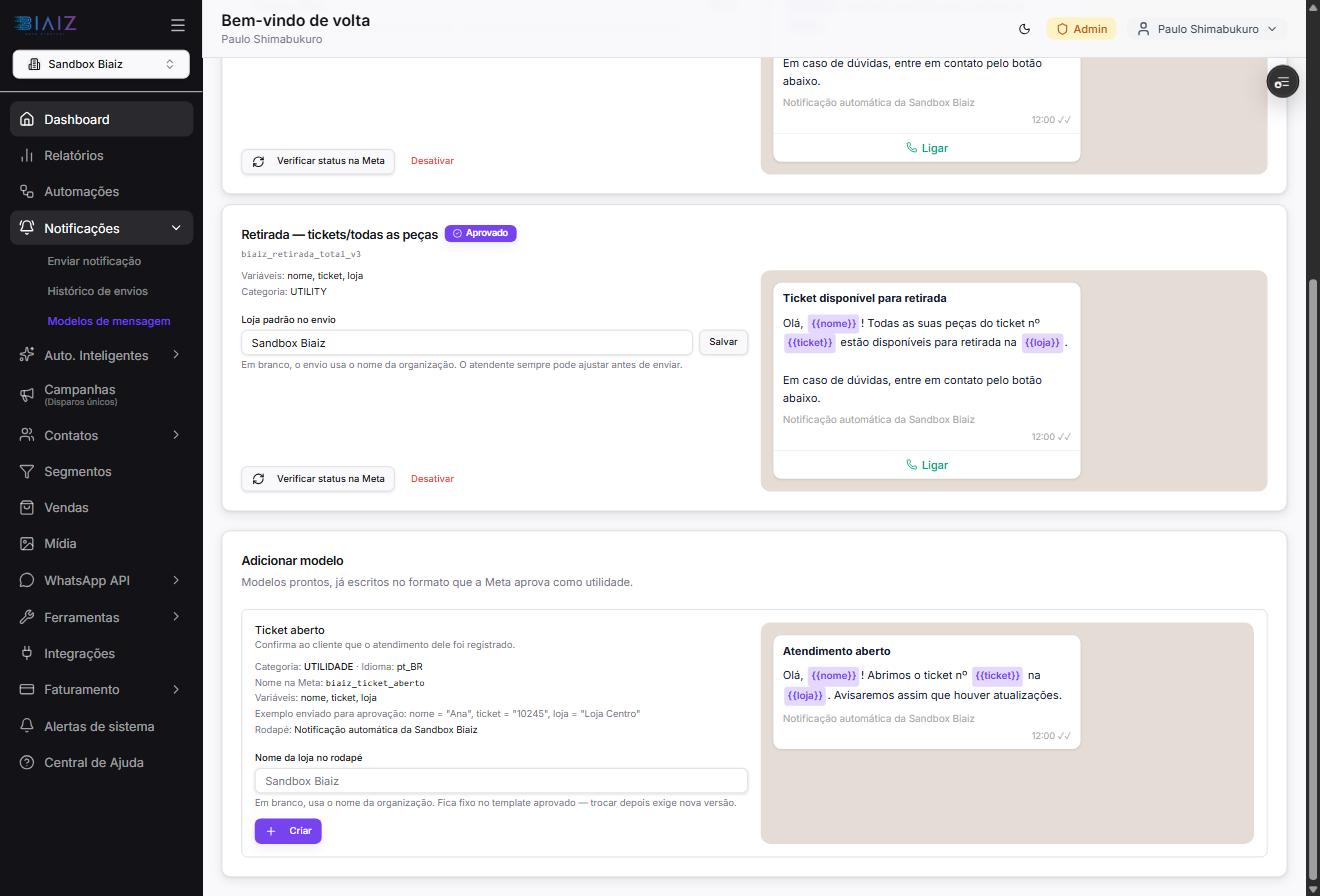 Seção Adicionar modelo com o modelo Ticket aberto pronto para criar